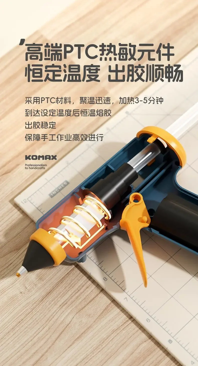 220V Powerful High Viscosity Glue Gun with 7mm Glue Sticks for Home Use And Kids DIY Handicrafts Affordable Craft Glue Gun