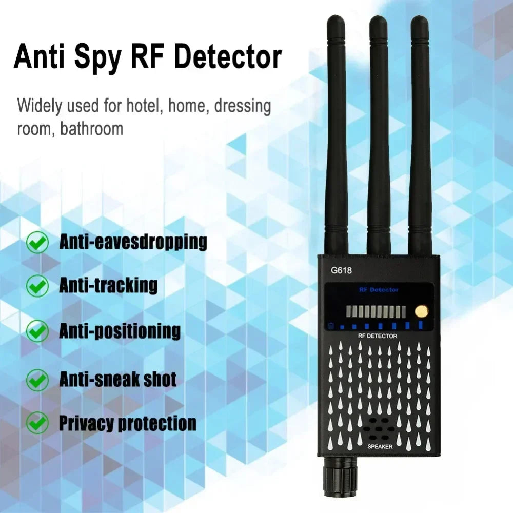Professional Spy Camera Finder RF Scanner GPS 2-5G Wifi Signal jammer Bluetooth blocker hacking gadgets Hidden Cam/Bug Detector