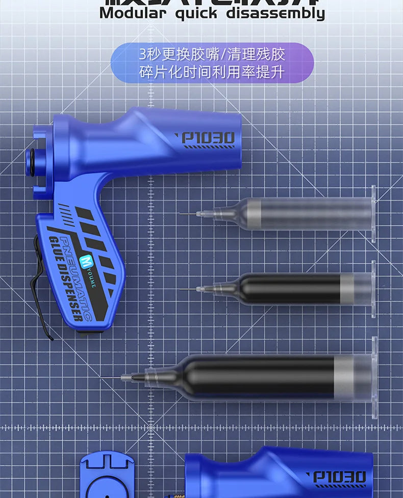 Electric glue gun dispenser Rechargeable wireless automatic glue booster Universal for 10cc/30cc Syringe UV glue solder flux
