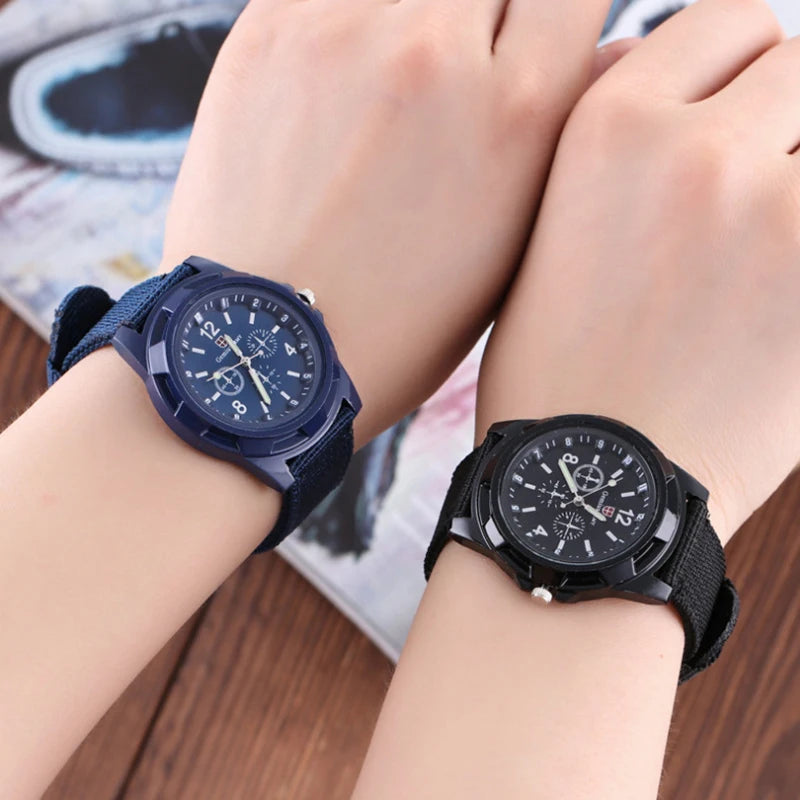 Military Mens Watch Top Brand Army Green Sports Analog Quartz Wristwatch Nylon Band Fashion Casual Men's Clock relogio masculino