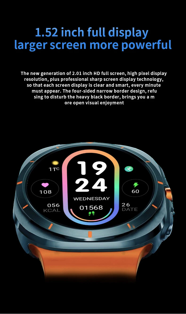 G.L Wear 2025 New Smartwatch for Men Heart Rate Monitoring Bluetooth Calling Fitness Tracking Pedometer Men's Smartwatch