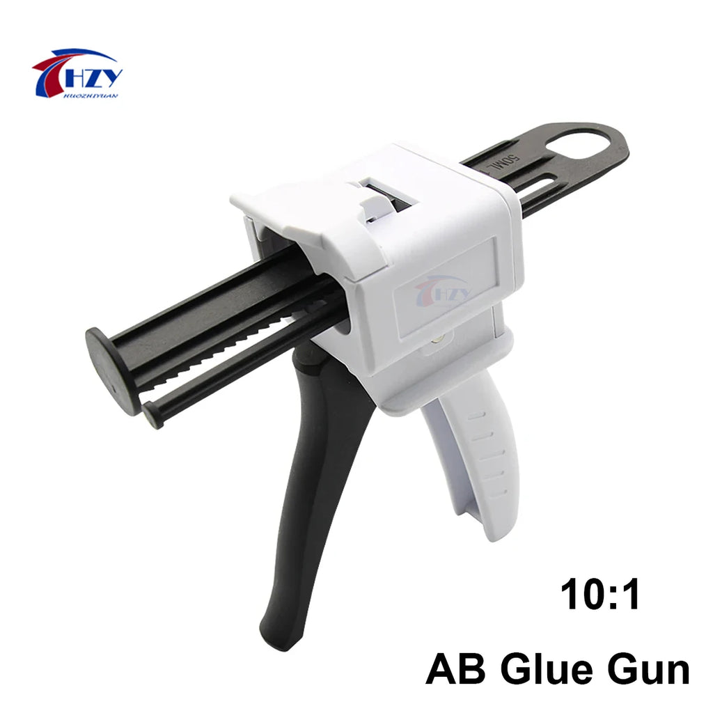 HZY 10:1 Manual Glue Gun AB Epoxy Sealant Glue Gun 50ml Dispensing Gun Applicator Glue Adhensive Squeeze Mixed Caulking Gun