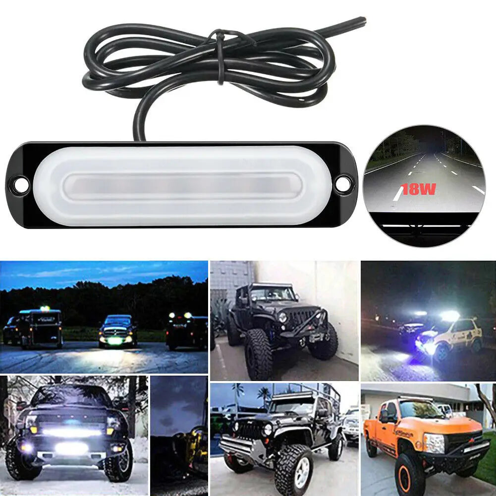 Useful Accessories New Car Light 12V 6 LED Truck 15000K W/ Protective Pad White Anti-collision Fog Lamp Off-Road