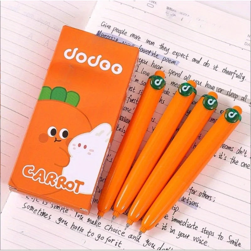 4 cute, drop-resistant pocket pens, stylish and high-quality, perfect for students, with black ink.