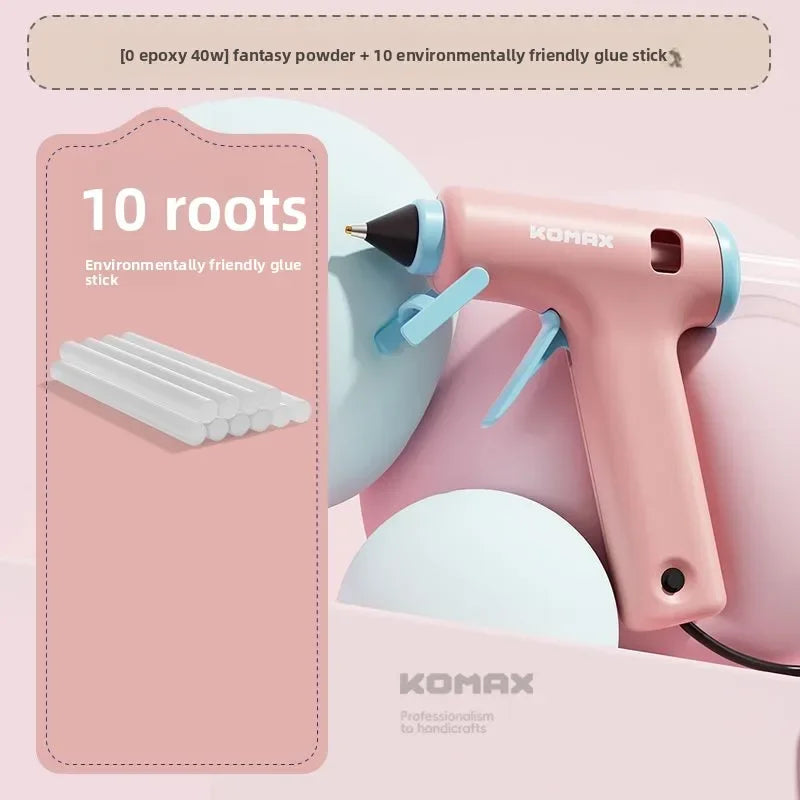 220V Powerful High Viscosity Glue Gun with 7mm Glue Sticks for Home Use And Kids DIY Handicrafts Affordable Craft Glue Gun