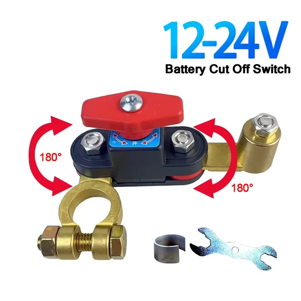 Car Battery Cut Off Switch 12V/24V ﻿Disconnect Automatic Circuit Breaker Anti-Power Leakage Protector Universal Auto Parts