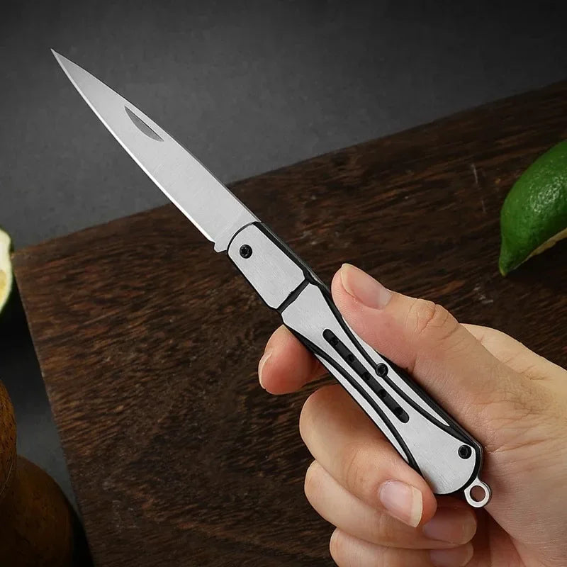 Outdoor Knife Hunting Knives Camping High Quality Profesional Self-defense  Multifunctional Portable Switch Blade Fruit Knife
