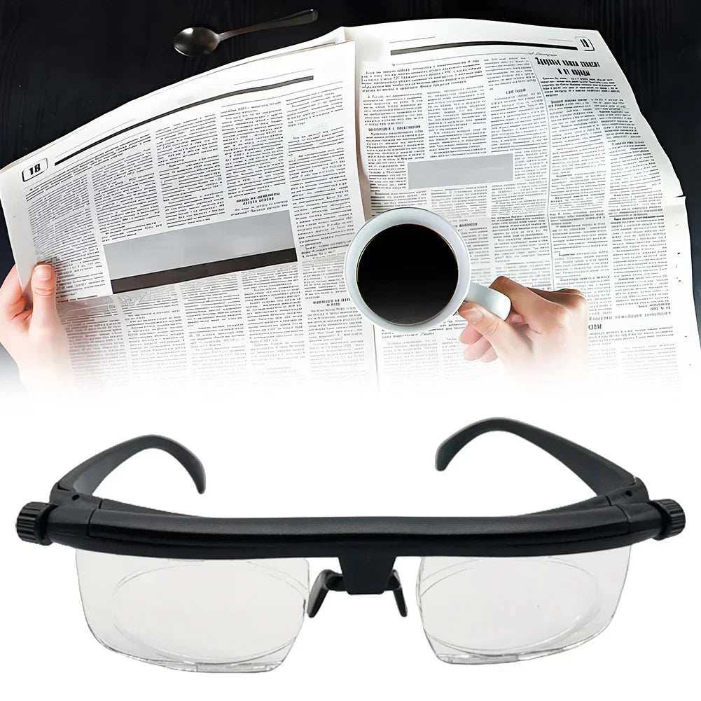 Adjustable Degree Reading Glasses Focal Length Correction Vision Zoom Reading Glasses Auto Adjusting Magnifie Elderly Read Tools