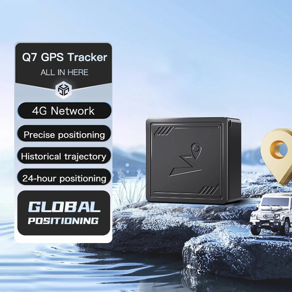 4G GPS Tracker with App Anti-Lost Recording Tracking Device Portable GPS Positioner for Cars Kids Pets
