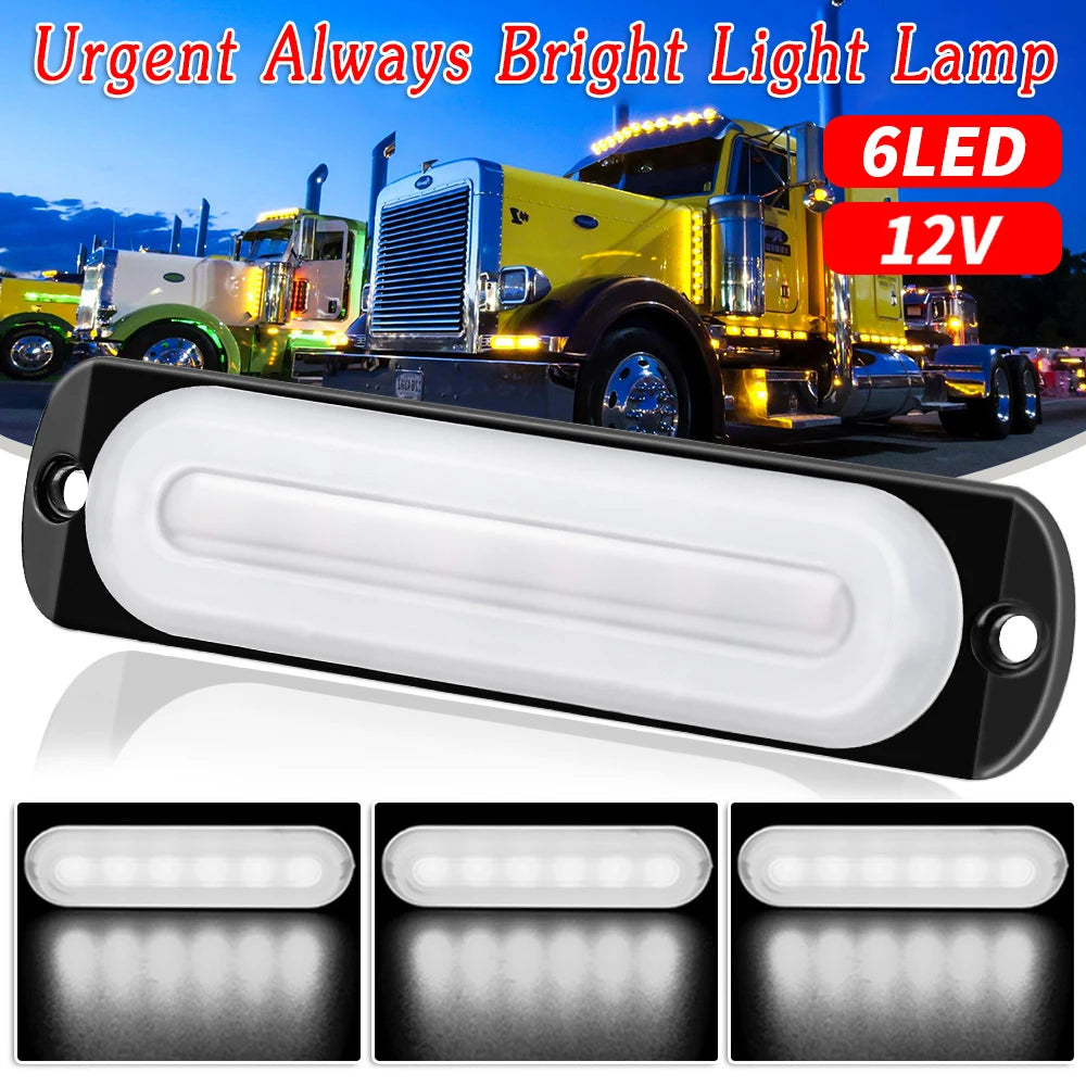 Useful Accessories New Car Light 12V 6 LED Truck 15000K W/ Protective Pad White Anti-collision Fog Lamp Off-Road