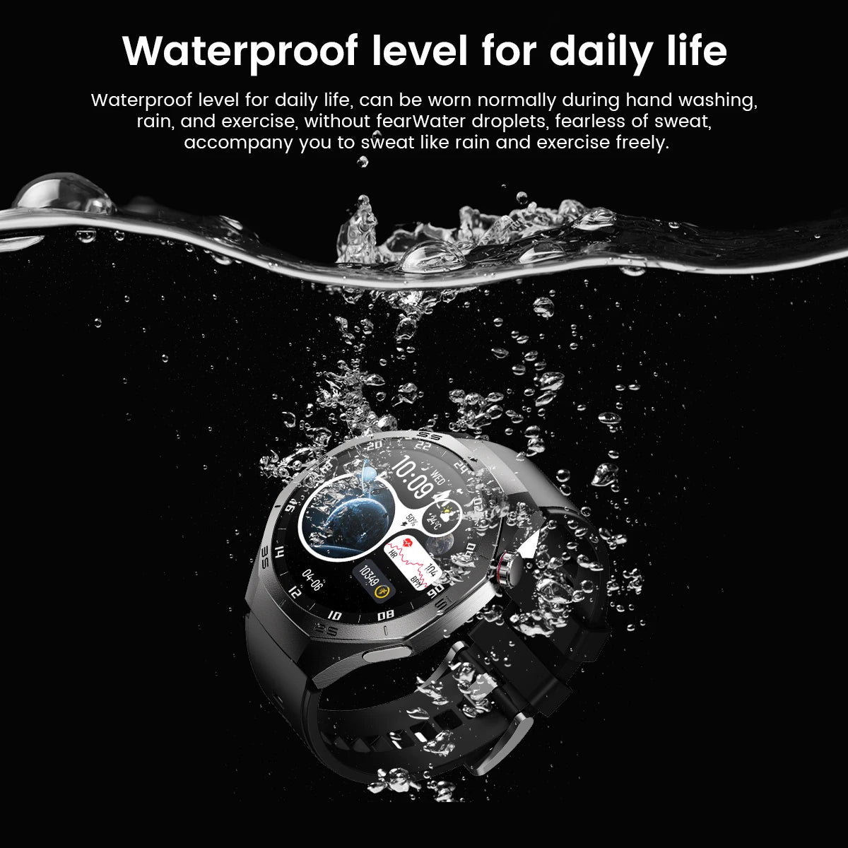 2025 New GUHUAVMI GT5 Pro Smart Watch Men HD AMOLED Screen GPS Motion trajectory HeartRate Bluetooth Call 1.52" SmartWatch IP68