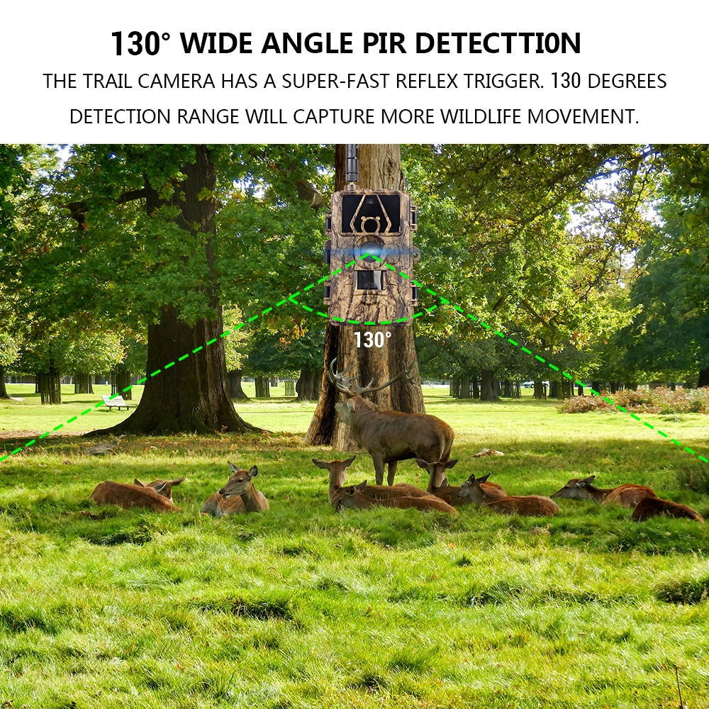 Trail Cam with 8K Video 60MP Images Night Vision Motion Activated Waterproof Wildlife Camera for Hunting Home Security Cameras