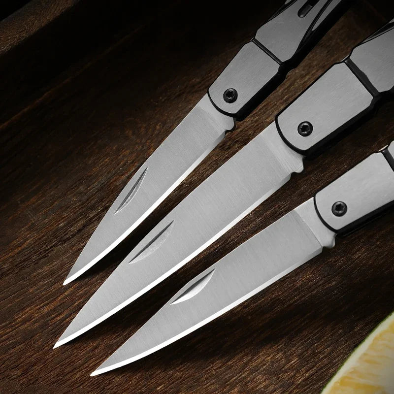 Outdoor Knife Hunting Knives Camping High Quality Profesional Self-defense  Multifunctional Portable Switch Blade Fruit Knife