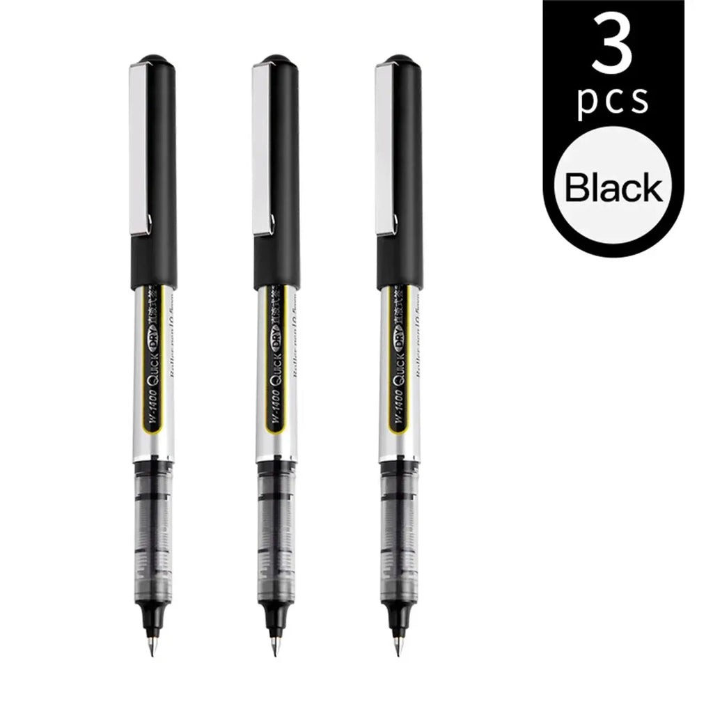 6/12pcs Unique Pens: Large Capacity Gel Pen, Liquid Ink Pens, 0.5mm Fine Tip, Quick Drying, Used For Writing Diary Notes, School