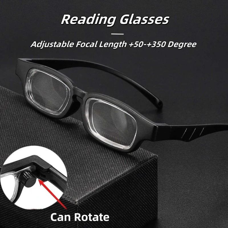 New Rotatable Adjustable Focal Length Glasses+50-+350 Degree Reading Glasses Comfortable Convenient and High-end Glasses