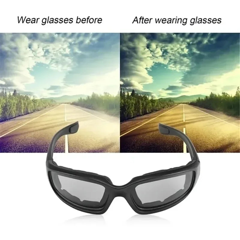 Motorcycle Riding Goggles - Tactical UV400 Dustproof Glasses for Hunting, Shooting & Bike Riding, Windproof Protective Equipment