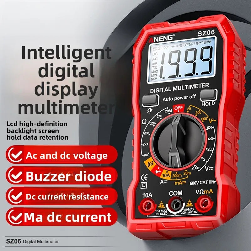 Digital Multimeter, High-precision Digital Display Anti-burning Multimeter, Intelligent Multi-functional Electrical Ammeter