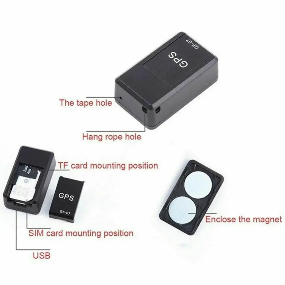 GF-07 Magnetic GPS Tracker for Cars, Motorcycles, Bikes, Pets: Real-Time GSM/GPRS Locator & Positioning Device