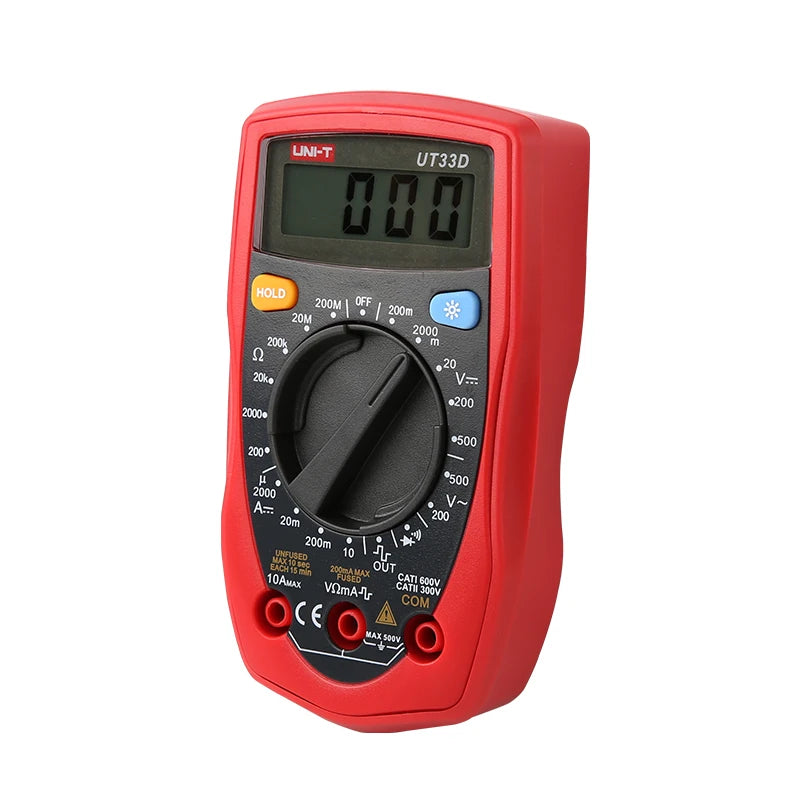 UNI-T  Pocket Digital Multimeter UT33D Resistance Tester Ammeter Voltmeter High Precision Mini Multifunction Universal Meter