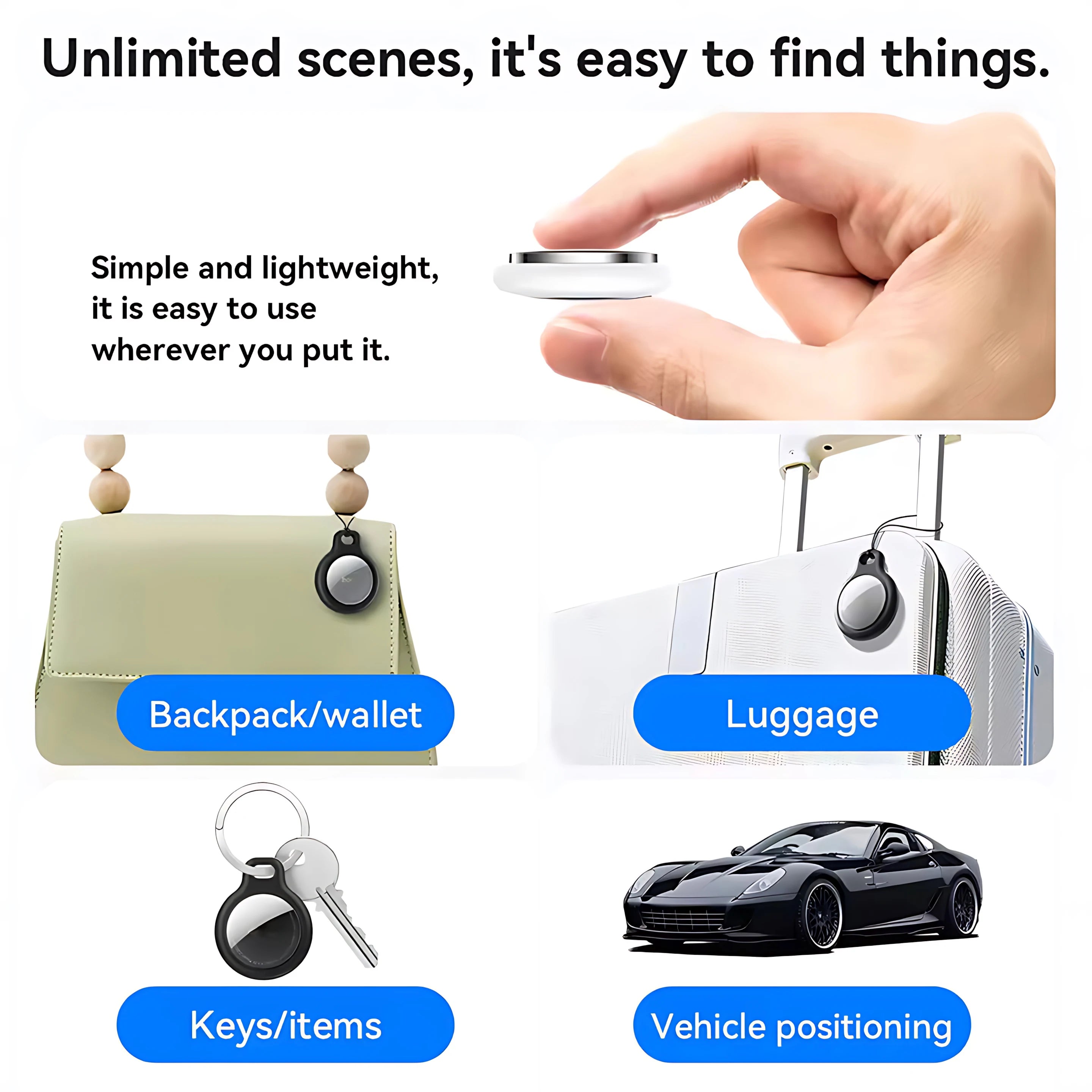 GPS Mini Tracker GPS Locator GPS Smart Car Work For isearcing Smart Finder Key Finder Children Locating Tracker Pet Tracker GPS