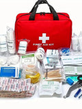 Emergency First Aid Kit With 184 Pieces, Portable Survival First Aid Kit For Home Outdoor Rescue