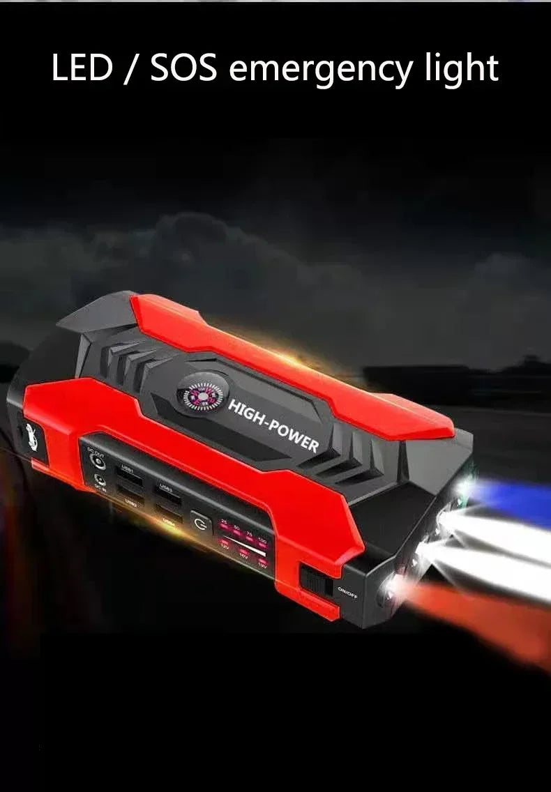 Car Jump Starter Starting Device - 12V 98000mAh Power Bank Jumpstarter, Auto Booster, Emergency Charger, and Jump Start Tool