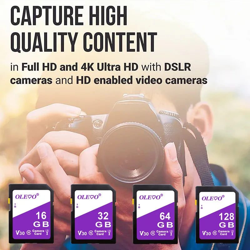 SD Memory Card SD Card 32GB 64GB 256GB 512GB Class10 UHS-1 Flash Ultra 128GB For Camera SRL DVD