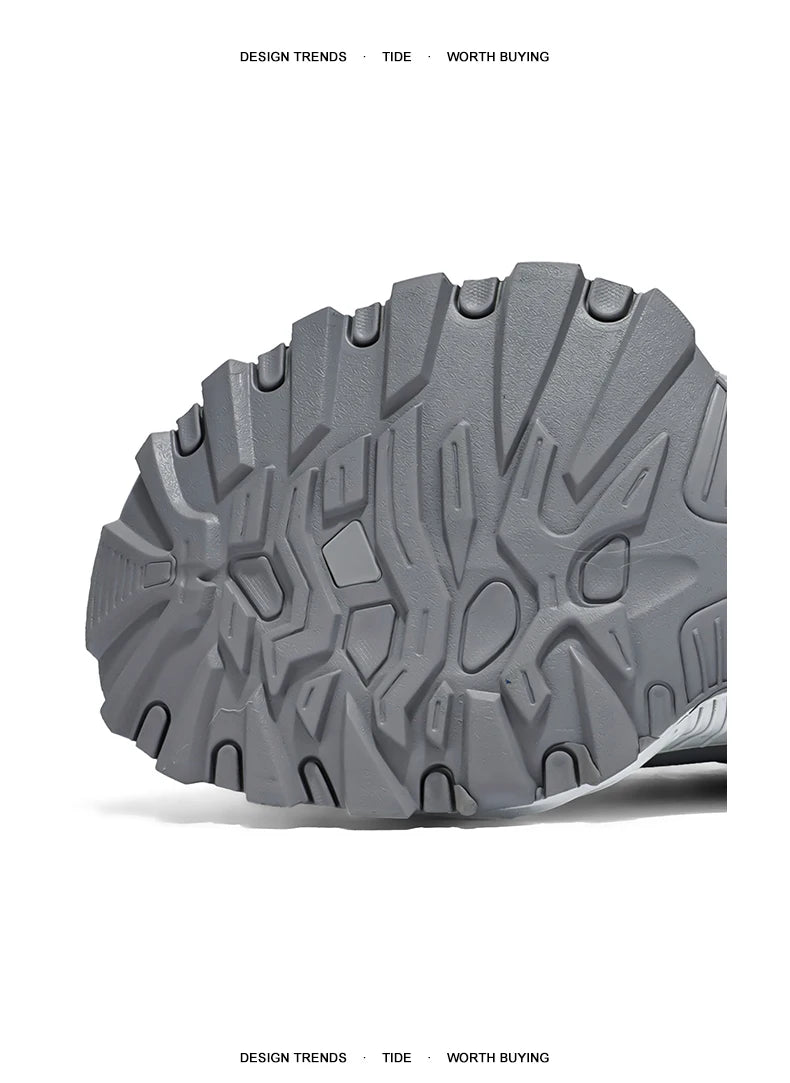 Sports and leisure shoes, men's shoes, marathon oversized air cushioned shoes, fly woven all season rubber, wear-resistant, anti
