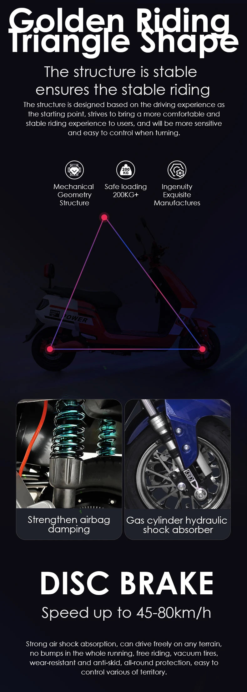 Customized Electric Motorcycle 3000W New Design Electric Streetbikes Scooter 60km/h Electric Supermoto Moped