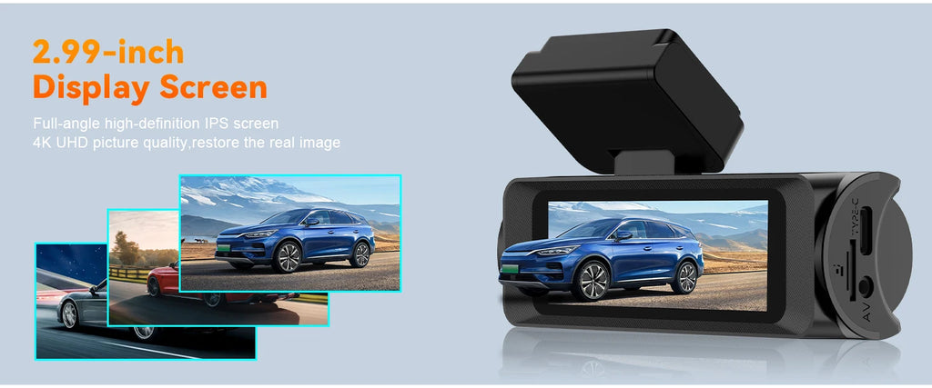 Dual Lens Dash Cam For Car Camera 4K Video Recorder WIFI GPS Car DVR Front and Rear View Camera Night Vision Car Accessories