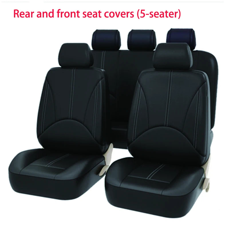 Universal Front/ Rear Set Split Cover PU Leather Car Seat Cover Auto Protect Cushion Pad For Truck Small Car Seat Covers Set