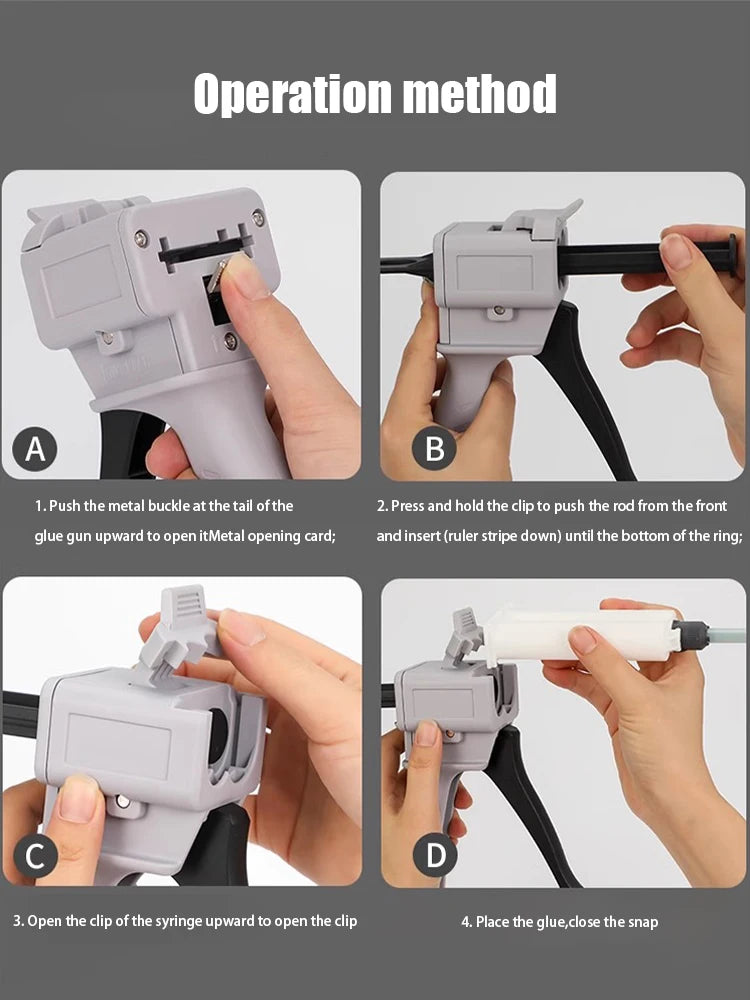 1-1/2-1 glue gun 50ml Manual glue gun AB Epoxy sealant glue gun high-quality PP material glue filling gun dental glue gun