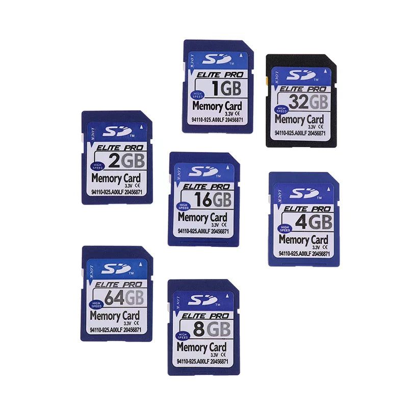 SD Card 1GB 2GB 4GB 8GB 16GB 32GB 64GB Secure Digital Flash Memory Card