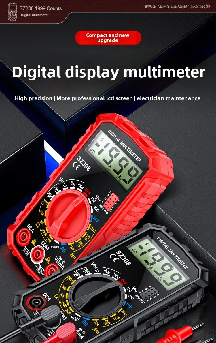 Digital Multi functional Universal Meter for Household Us Digital Multimeter for Electrical Inspection and Maintenance