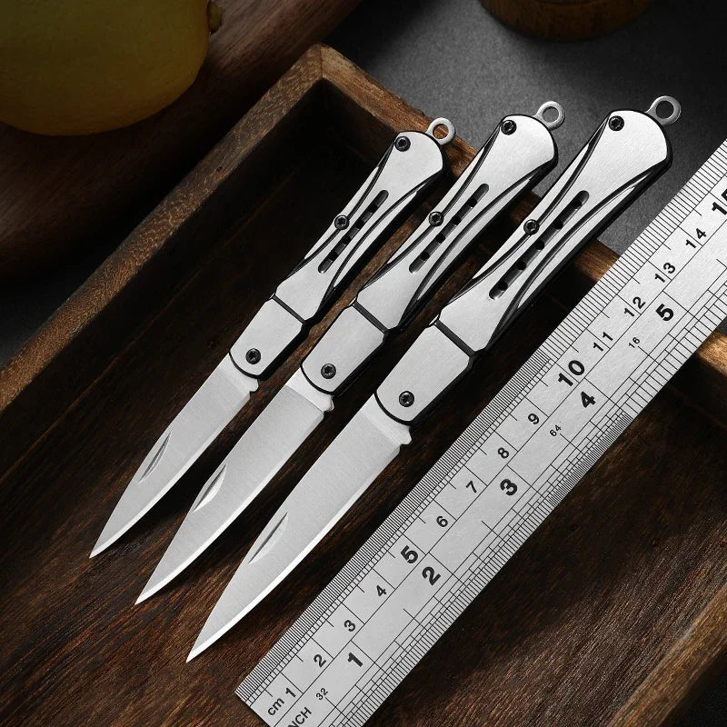Outdoor Knife Hunting Knives Camping High Quality Profesional Self-defense  Multifunctional Portable Switch Blade Fruit Knife