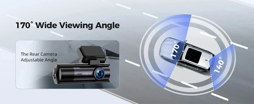 Dual Lens Dash Cam For Car Camera 4K Video Recorder WIFI GPS Car DVR Front and Rear View Camera Night Vision Car Accessories