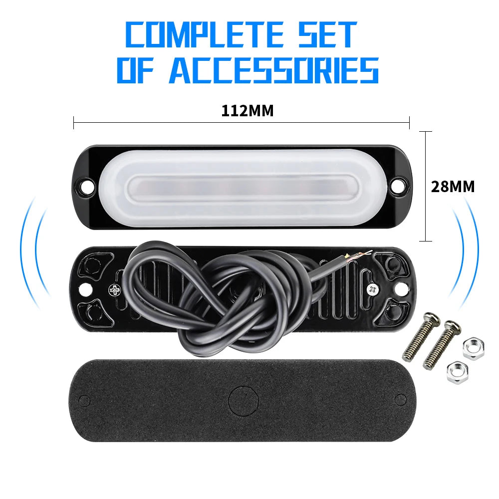 Useful Accessories New Car Light 12V 6 LED Truck 15000K W/ Protective Pad White Anti-collision Fog Lamp Off-Road