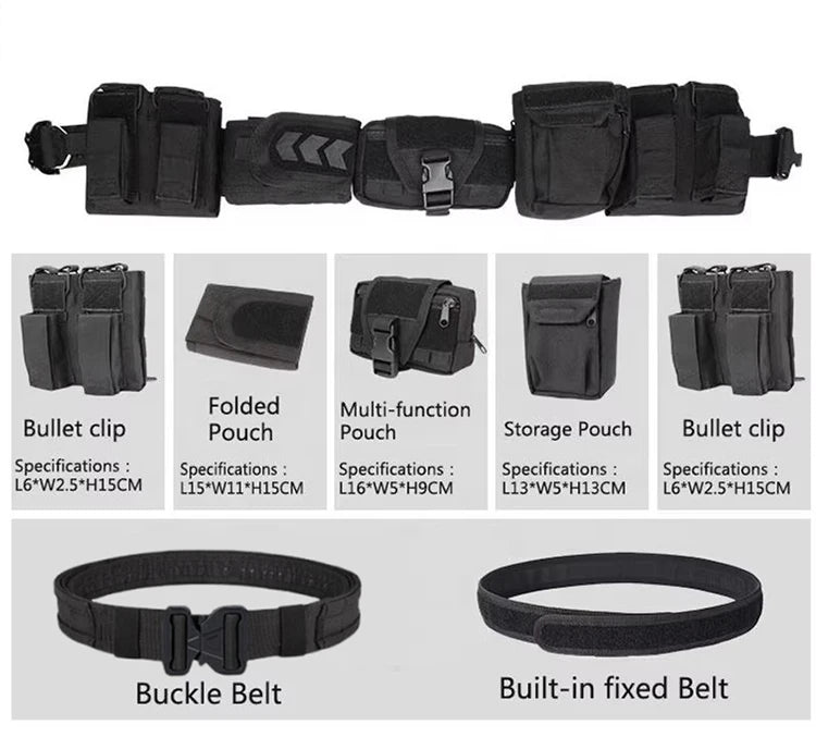 Yakeda Gear User Outdoor Black Hunting Tactics Law Enforcement Duty Security Traffic Air Gun Belt Airsoft Equipment