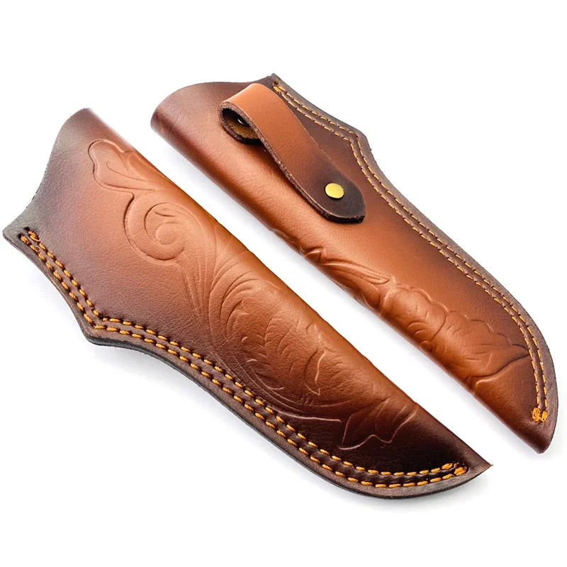 Hunting  Sheath Fixed Blade Knife Sheath Leather Sheaths Knife Holster Leather Knife Sheath Brown