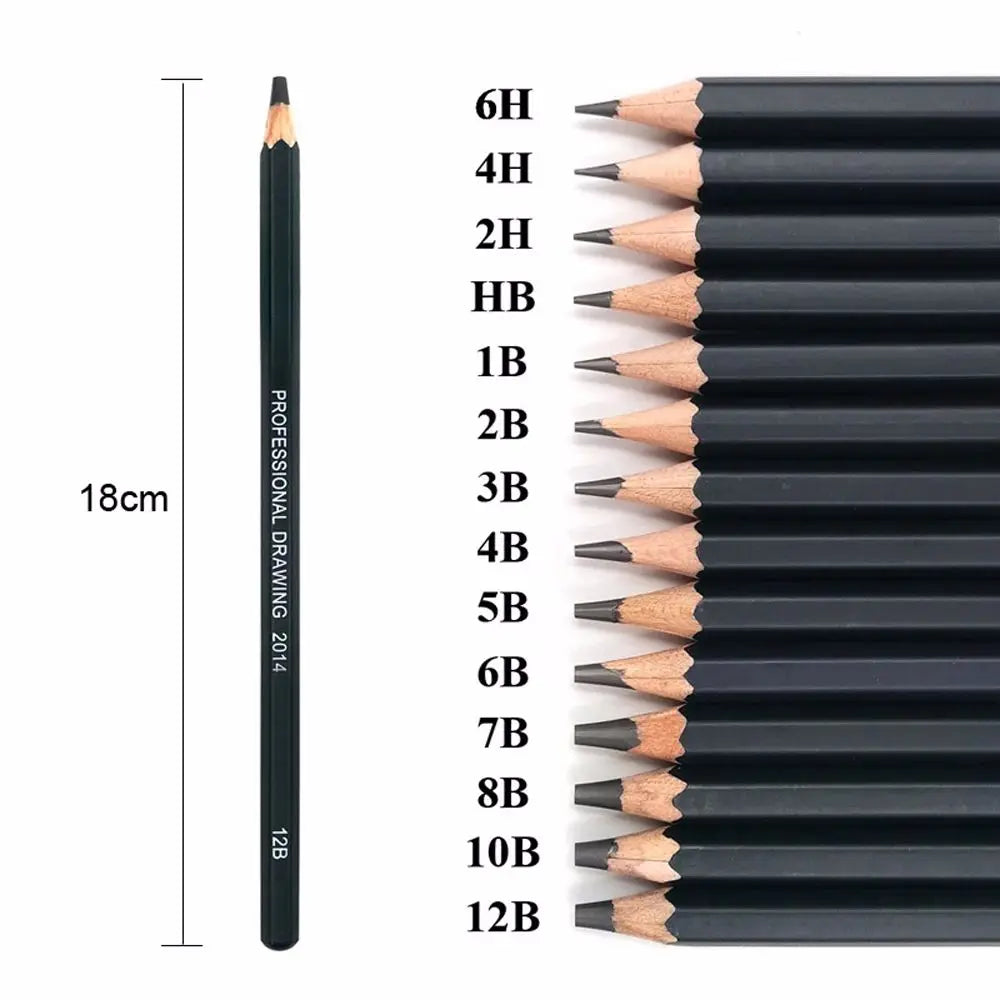 4B 5B 6B 10B 12B 1B Stationery Supplies Students Drawing Pencil Set HB 2B 6H 4H 2H 3B Professional Sketch Painting Pencils