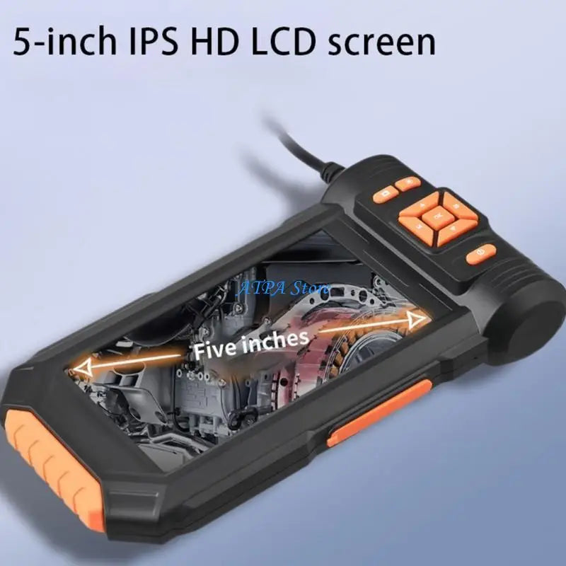 U13C Industrial Endoscope Camera Double Lens Car Inspection Borescope Waterproof LEDs