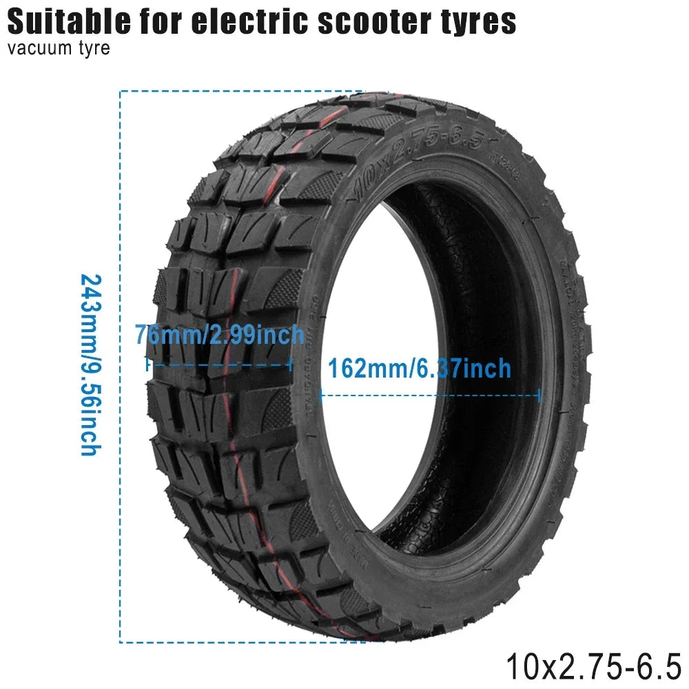 10x2.75-6.5 outer Tire For Speedway 5 Dualtron 3 Electric Scooter 10 Inch 10*2.75-6.5 Tubeless Off-road Tire Parts