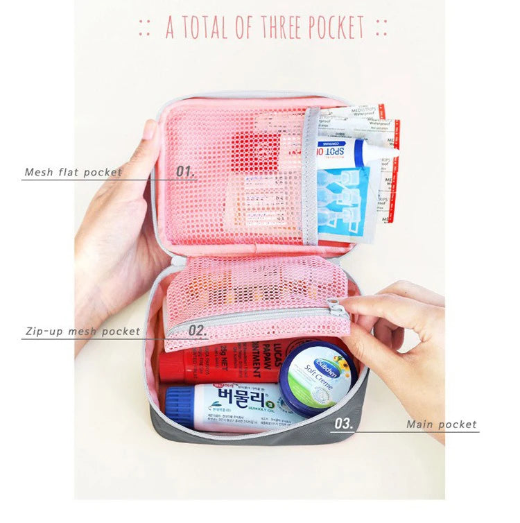 Emergency First Aid Kit Small Medicine Kit Epidemic Prevention Kit Convenient Travel Storage Heart-shaped and Cute Storage