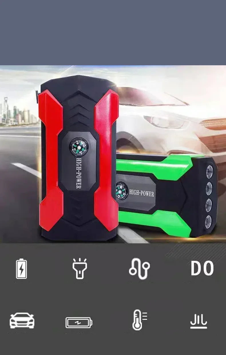 Car Jump Starter Starting Device - 12V 98000mAh Power Bank Jumpstarter, Auto Booster, Emergency Charger, and Jump Start Tool