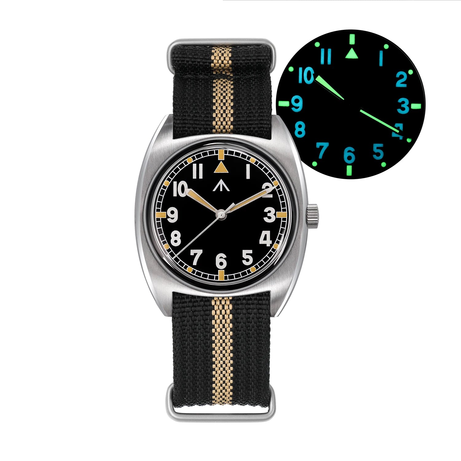 Militado ML17 Military Watch Miyota Super 2035/ GL12 Quartz Movement C3/BGW9 Luminous 100m Waterproof 36MM Vintage Men Watches