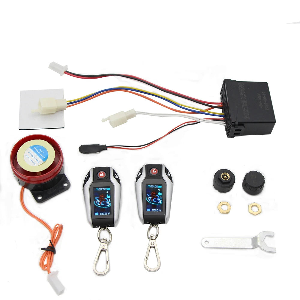 Electric Motorcycle e-Bike Two Way Alarm System 48V 60V 72V 84V 96V 108v 120V 132v Anti-theft Alarm Device Tire Pressure Monitor