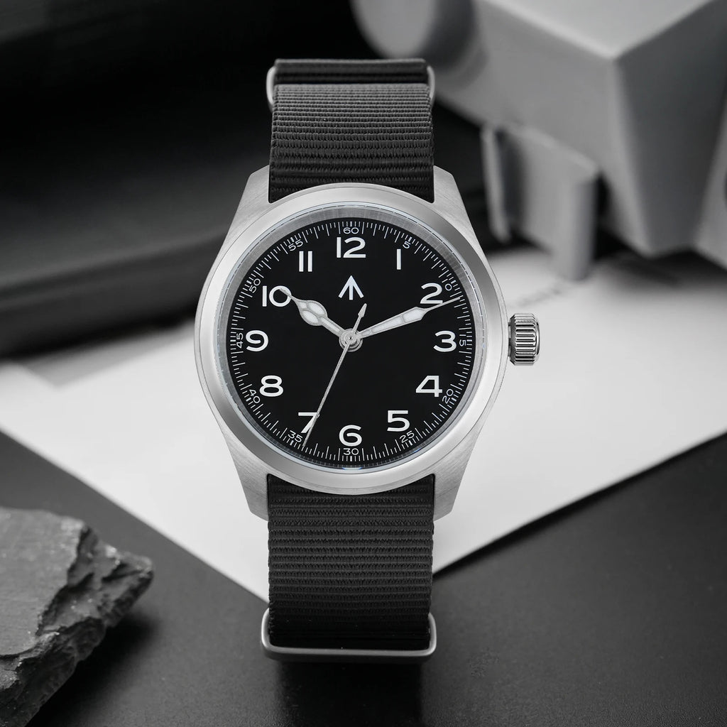 Militado ML08 Military Watch VH31 Quartz Movement Double Sapphire Crystal C3 BGW9 Luminous 10Bar Waterproof 38mm Vintage Watch