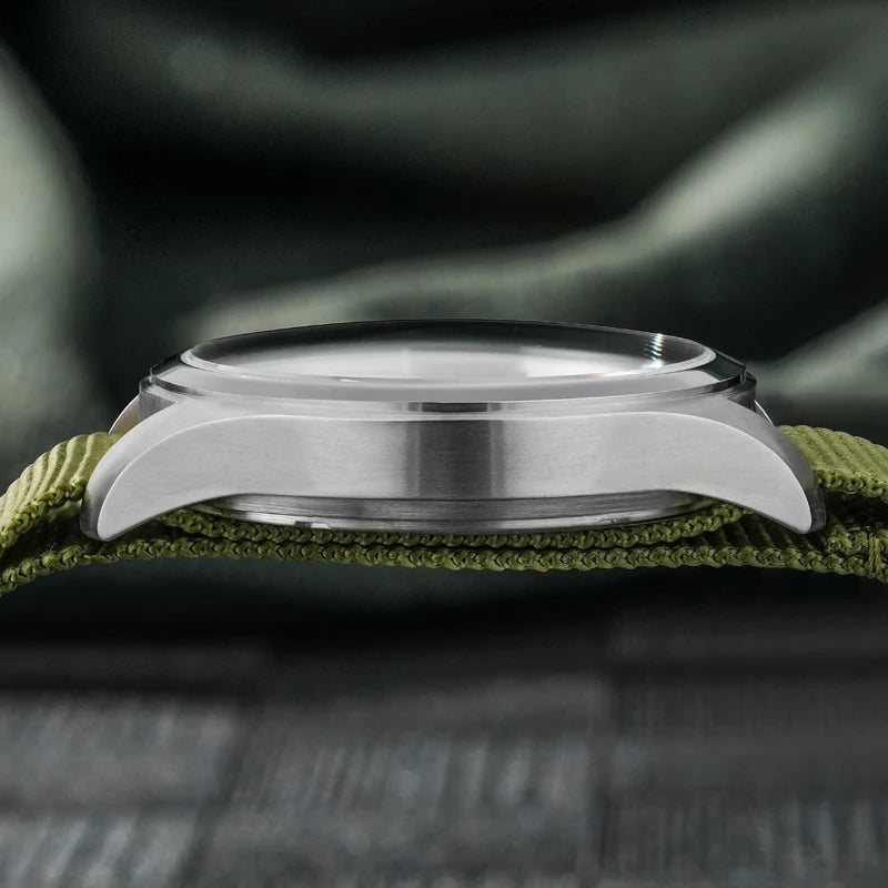 Militado ML08 Men Military Watch VH31 Quartz Movement Sapphire Luminous Waterproof Watches 38mm Vintage Stainless Steel Watch