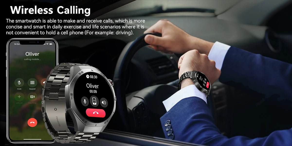 2025 New GUHUAVMI GT5 Pro Smart Watch Men HD AMOLED Screen GPS Motion trajectory HeartRate Bluetooth Call 1.52" SmartWatch IP68