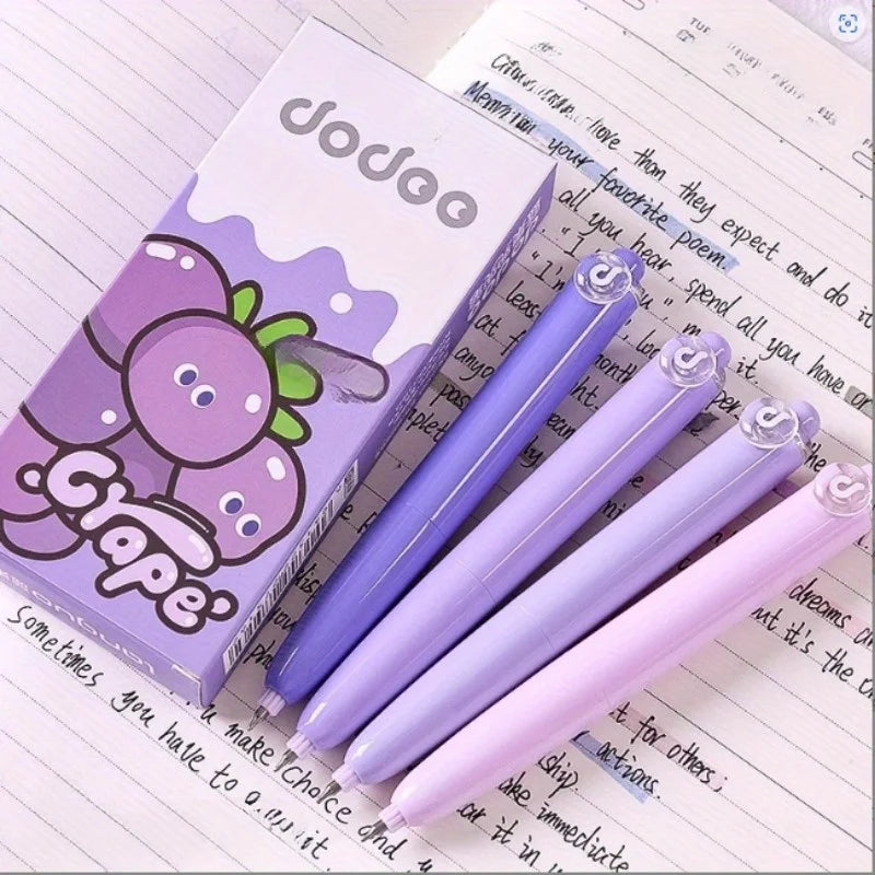 4 cute, drop-resistant pocket pens, stylish and high-quality, perfect for students, with black ink.